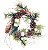 Guirlanda de Natal Rustica com Pinhas, Galhos e Frutas Brancas 30x30x15cm - Ref 1210686 Cromus - Imagem 1