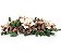 Arranjo de Mesa de Natal Porta Velas Triplo Decorado com Flores Rosê Gold e Pinhas 15x55x20cm - Ref 1030654 Cromus - Imagem 1