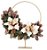 Arranjo de Natal Porta Velas Redondo com Festão e Flores Rosê Gold 52x36x18cm - Ref 1030655 Cromus - Imagem 1