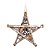 Estrela Rustica com Pinhas Nevada 30cm - Coleção Chalé - Ref 1593102 Cromus - Imagem 1