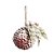 Enfeite Bola de Madeira Vermelha com Pinhas Nevadas 15x15x15cm - Coleção Chalé - Ref 1697334 Cromus - Imagem 1