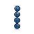 Bolas de Natal Azul Turqueza com Dourado 12cm Jogo com 4 Unidades - Ref 1690291 Cromus - Imagem 1