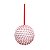 Bola de Natal Listras Branca e Vermelha 12cm com 1 Unidade - Trend Candy - Ref 1203739 Cromus - Imagem 1