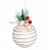 Bolas de Natal Branca Rustica com Galhos e Botão 10cm Jogo com 4 Unidades - Ref 1923577 Cromus - Imagem 1