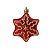 Enfeite Pendurar Estrelas Vermelha 5x5cm com 4 Unidades - Ref 1240287 Cromus - Imagem 1