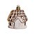 Enfeites Pendurar Casinhas Douradas e Branco 5x5x3cm com 3 Unidades - Ref 1350778 Cromus - Imagem 3