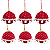 Bolas de Natal de Crochê Vermelha com Branco 8cm Jogo com 6Un Trend Vintage - Bolas Natalinas - Ref 1923287 Cromusxx - Imagem 4