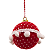 Bolas de Natal de Crochê Vermelha com Branco 8cm Jogo com 6Un Trend Vintage - Bolas Natalinas - Ref 1923287 Cromusxx - Imagem 3