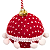Bolas de Natal de Crochê Vermelha com Branco 8cm Jogo com 6Un Trend Vintage - Bolas Natalinas - Ref 1923287 Cromusxx - Imagem 1