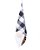 Enfeite de Pendurar Kringle Pinha Xadrez Preto e Branco 24x9x7cm com 1 Un - Ref 1014216P Cromus - Imagem 1