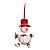 Enfeite Pendurar Boneco de Neve de Biscuit com Mola 10x7x4cm com 1 Un - Ref 1692555 Cromus - Imagem 1