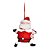 Enfeite Pendurar Papai Noel com Meia de Biscuit com Mola 10x7x4cm com 1 Un - Ref 1692554 Cromus - Imagem 1