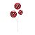 Galho Natalino Pick Pirulitos Canes Vermelho e Branco 30x12x2cm com 1 Un - Ref 1203749 Cromus - Imagem 1