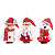 Enfeite Pendurar Boneco de Neve, Urso e Papai Noel 15x10x3cm com 3 Un - Petit - Ref 1240228 Cromus - Imagem 1