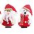 Enfeite Pendurar Boneco de Neve, Urso e Papai Noel 15x10x3cm com 3 Un - Petit - Ref 1240228 Cromus - Imagem 2