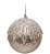 Bolas de Natal Glitter Chá com Miçangas 10cm Jogo com 4 Un - Ref 1924197 Cromus - Imagem 1