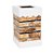 Decoração Chaminé de MDF Branco e Marrom 43x25x25cm - Ref 1030585 Cromus - Imagem 1