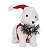 Cachorro Branco Sentado com Roupa Vermelha de Tricô 17x16x10cm - Ref 1024106 Cromus - Imagem 1