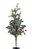 Topiaria Folhas Nevadas e Frutas Vermelhas Base Metal 60x30x26cm - Ref 1024016 Cromus - Imagem 1