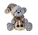 Urso Sentado com Gorro de Tricô e Corpo de Crochê 14x15x11cm - Ref 1108153 Cromus - Imagem 1