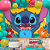 Painel de T.N.T Festa Stitch 1x140cm com 1 Un - Ref 321012 Piffer 7906154664941 - Imagem 4