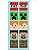 Adesivo Quadrado Festa Minecraft 5x5cm com 30 Unidades - Ref 28110184 Cromus - Imagem 1