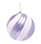 Bola de Natal Candy Lilas e Branco 15cm com 1 Unidade- Trend Rainbow - Ref 1019749 Cromus - Imagem 1