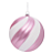 Bola de Natal Candy Rosa e Branco 15cm com 1 Unidade- Trend Rainbow - Ref 1019748 Cromus - Imagem 1