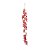 Galho Longo de Natal Folhagens Vermelhas Glitter 150x10x30cm - Ref 1616954 Cromus - Imagem 1