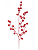 Galho de Natal Frutas Vermelho com Glitter 70x15x2cm - Ref 1022641 Cromus - Imagem 1