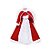 Anjo em Pé Roupa Vermelho e Branco de Veludo 44x24x18cm - Ref 1203106 Cromus - Imagem 1