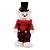 Urso Decorativo em Pé com Jardineira e Chapéu 32x15x12cm - Coleção Escocesa - Ref 1007467 Cromus - Imagem 1