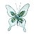 Borboleta Decorativa de Juta Verde Menta 25x20x5cm - Ref 1410035 Cromus - Imagem 1