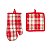 Kit Cozinha Luva e Pegador Xadrez Verde e Vermelho - Ref 1595360 Cromus - Imagem 1