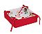 Cesta Para Pães Noel - Double Face Papai Noel e Vermelho 23x23x6cm - Ref 1020419 Cromus - Imagem 1