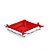 Cesta Para Pães Branco e Vermelho - Double Face Guirlandas 23x23x6cm - Ref 1595345 Cromus - Imagem 1