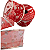 Fita de Natal Voal Vermelha com Bolas Prata de Glitter 6,3x914cm - Fitas Natalinas - Ref 1418096 Cromus - Imagem 3