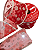 Fita de Natal Voal Vermelha com Bolas Prata de Glitter 6,3x914cm - Fitas Natalinas - Ref 1418096 Cromus - Imagem 8