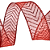 Fita Aramada de Natal Voal Vermelho com Estampa Missioni de Glitter 3.8x9.14cm - Ref 1614541 Cromus - Imagem 2