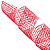 Fita Aramada de Natal Voal Vermelho com Estampa Missioni de Glitter 3.8x9.14cm - Ref 1614541 Cromus - Imagem 3