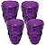 Copos Para Shot Rosto Caveira Roxa com 4 Unidades 4x5x4cm - Ref 1141691 Cromus - Imagem 1