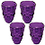 Copos Para Shot Rosto Caveira Roxa com 4 Unidades 4x5x4cm - Ref 1141691 Cromus - Imagem 5