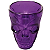 Copos Para Shot Rosto Caveira Roxa com 4 Unidades 4x5x4cm - Ref 1141691 Cromus - Imagem 2