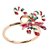 Porta Guardanapo Candy Cane Dourado com Pedrarias Jogo com 4un - Ref 1117645 Cromus - Imagem 1