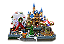 Cenário de Natal Parque de Diversões com Castelo, Roda Gigante e Carrossel 47x58cm BIVOLT - Ref VL058 Tok da Casa - Imagem 1