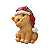 Enfeite de Resina Gatinho Sentado com Gorro 6cm - Ref RS 1460 Tok da Casa - Imagem 1