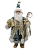 Boneco Papai Noel Em Pé com Roupa Azul Claro Segurando Cedro 45cm - Ref PN1296 Tok da Casa - Imagem 1