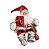 Boneco Papai Noel Sentado com Roupa Branca e Vermelha 30cm - Ref 1690502 Cromus - Imagem 1