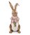 Coelha de Resina Amadeirada em Pé com Buque Flores 28x13x11cm - Ref 1065115 Cromus - Imagem 1