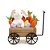 Coelho de Resina no Carrinho com Cenouras e Ovos 13x15x8cm - Ref 1038066 Cromus - Imagem 1